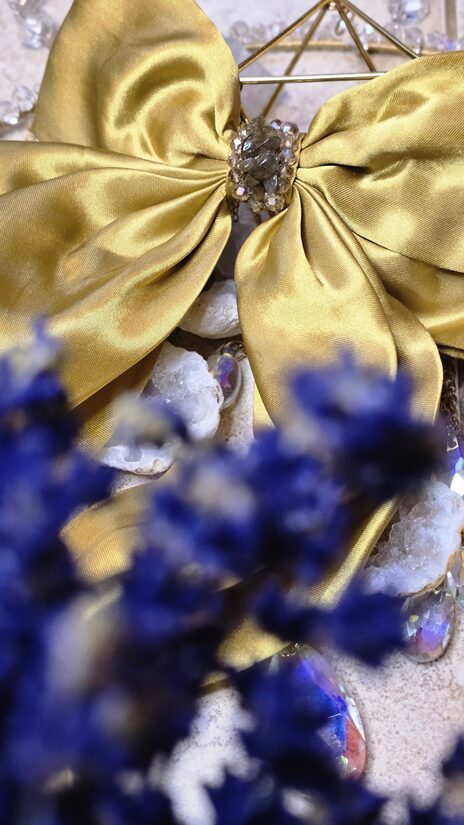 ✨ Zelta bante ar labradorītu un dūmu kvarcu