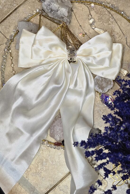 🤍 Baltā bante ar labradorītu un dūmu kvarcu